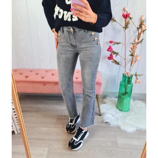 Jeans Grises Botones [0]