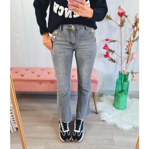 Jeans Grises Botones [2]