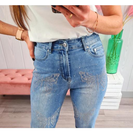 Jeans Mariposas Tachas [1]