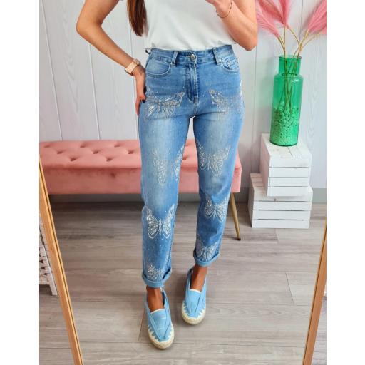 Jeans Mariposas Tachas [2]
