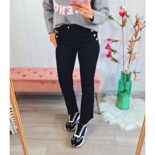 Jeans Negro Botones [1]