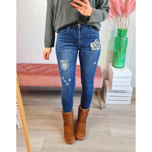 Jeans Pitillo Parches [3]