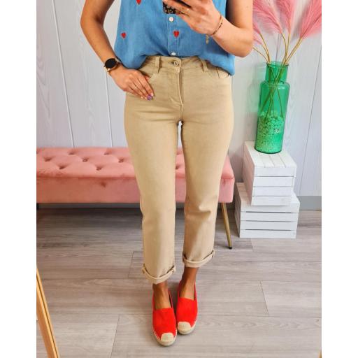 Jeans Recto Beige Faja [2]