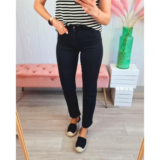 Jeans Recto Negro Faja [1]