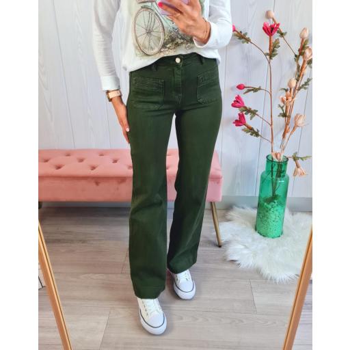 Jeans Verde Bolsillos [1]