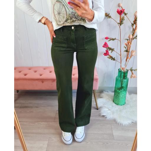 Jeans Verde Bolsillos [3]