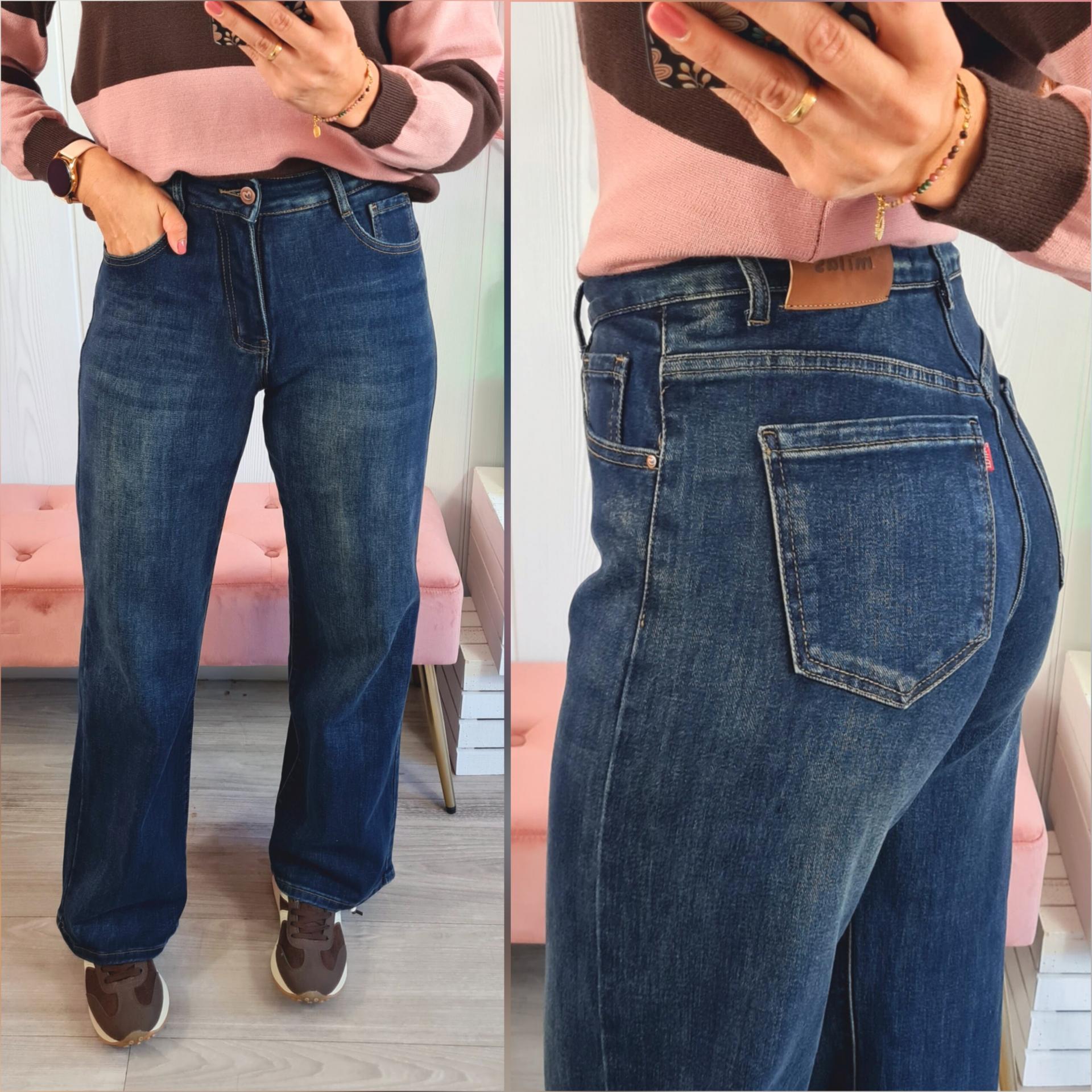 Jeans Wide Leg Faja Desteñidos