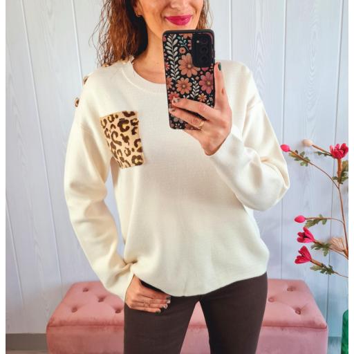 Jersey Beige Print [1]