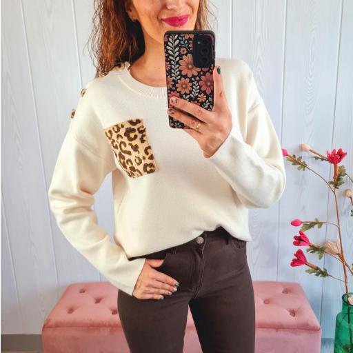 Jersey Beige Print [2]