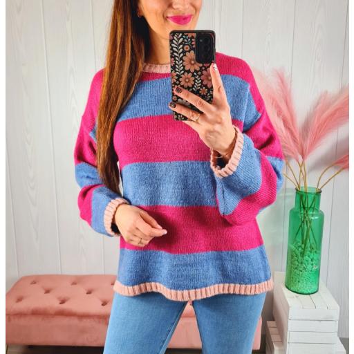 Jersey Bicolor Rosa/Azul [0]