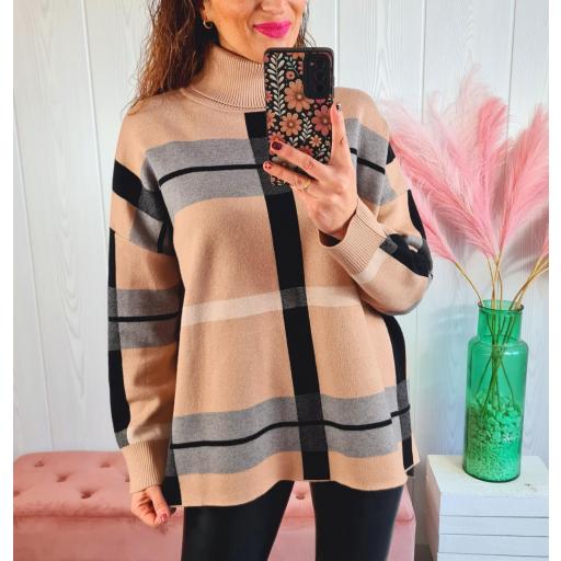 Jersey Cuadros Camel [0]