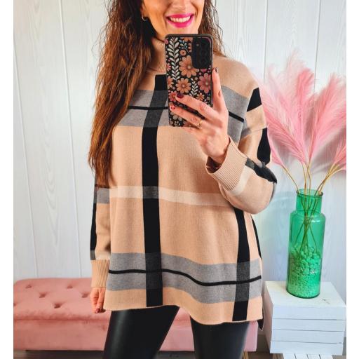 Jersey Cuadros Camel [1]