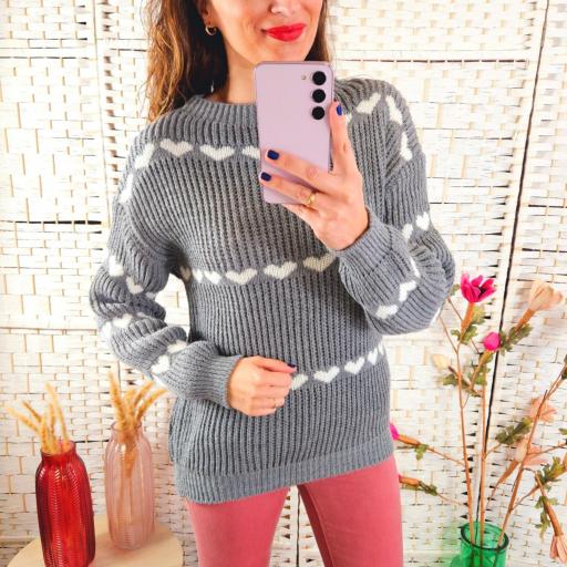 Jersey Gris Corazones [3]