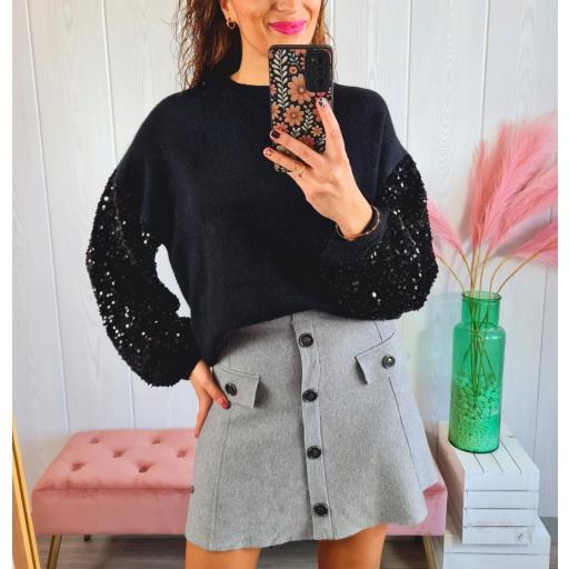 Jersey Negro Lentejuelas [0]