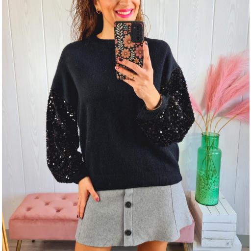 Jersey Negro Lentejuelas [1]
