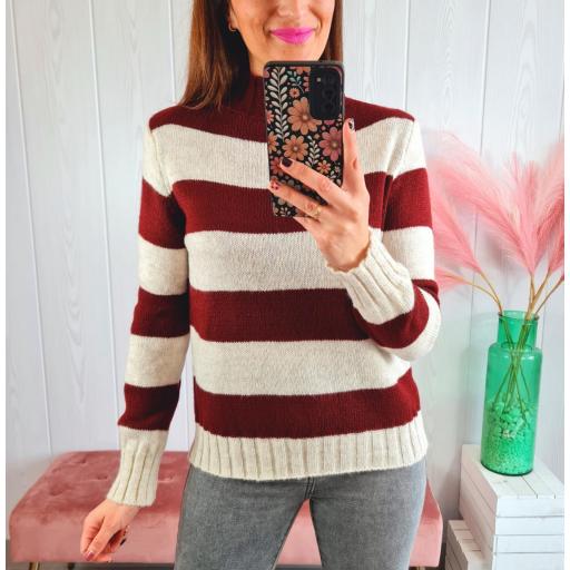 Jersey Rayas Granate [1]