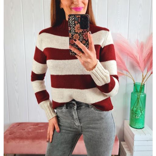 Jersey Rayas Granate [3]