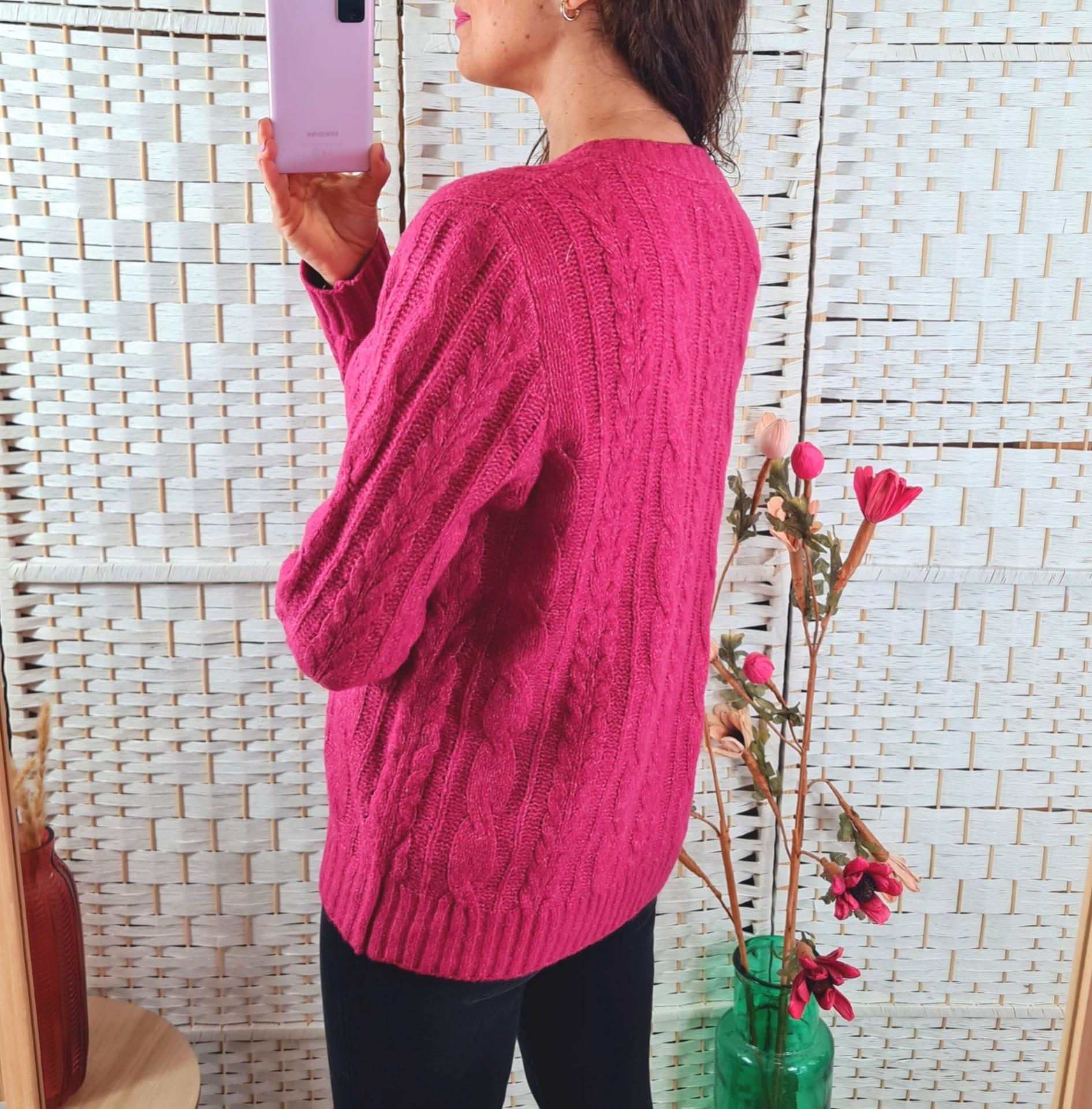 Jersey Trenzado Fucsia: 29,99 €