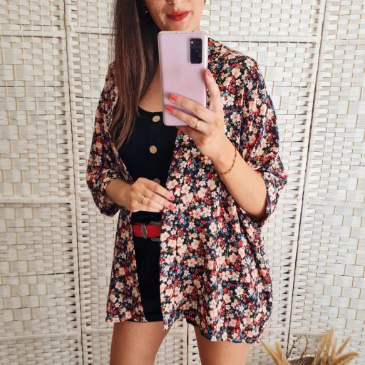 Kimono Negro Flores [1]
