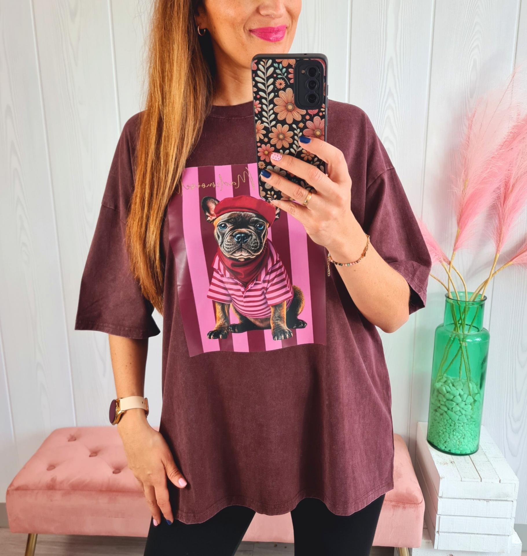 Maxi Camiseta Perro Vino