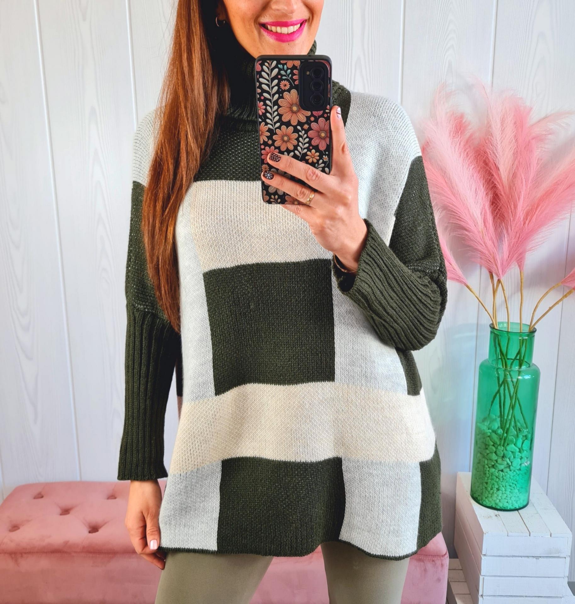 Maxi Jersey Cuadros Verdes