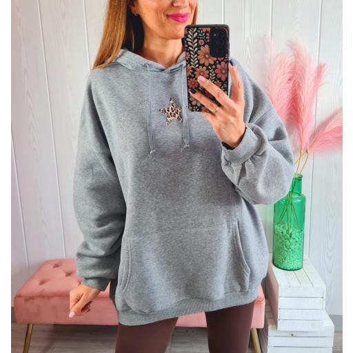 Maxi Sudadera Gris Star [2]