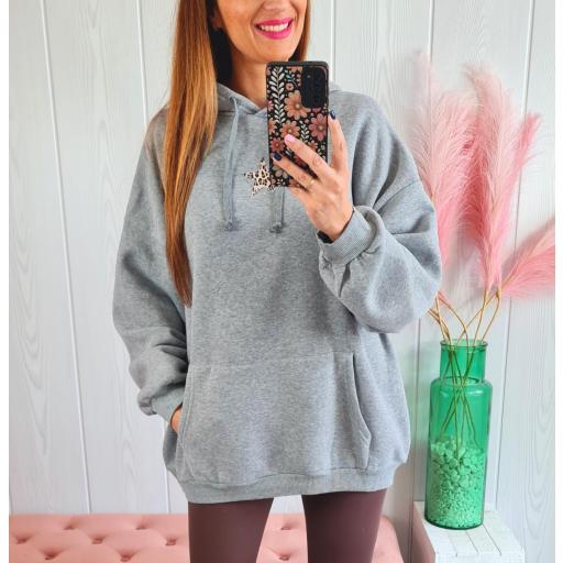 Maxi Sudadera Gris Star [3]