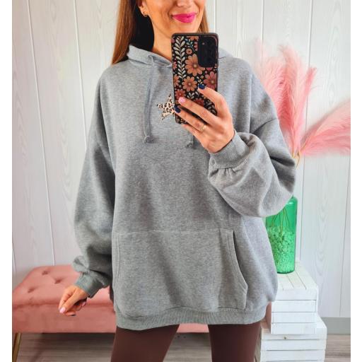 Maxi Sudadera Gris Star [1]