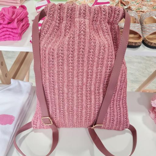 Mochila Rafia Rosa [1]