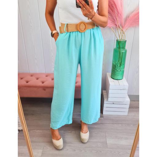 Pantalón Aguamarina Cinturón [1]