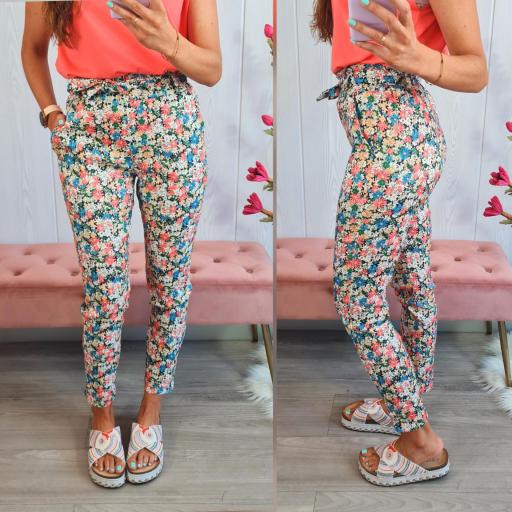 Pantalón Flores Coral