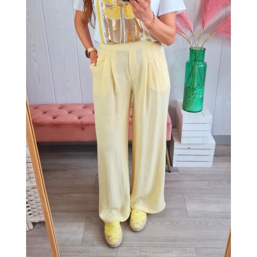 Pantalón Fluido Amarillo [3]