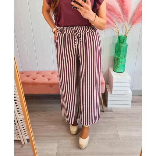 Pantalón Fluido Rayas Berenjena [1]