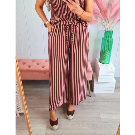 Pantalón Rayas Choco-Rosa [3]