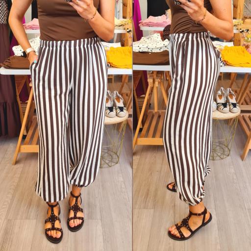 Pantalón Rayas Chocolate [0]