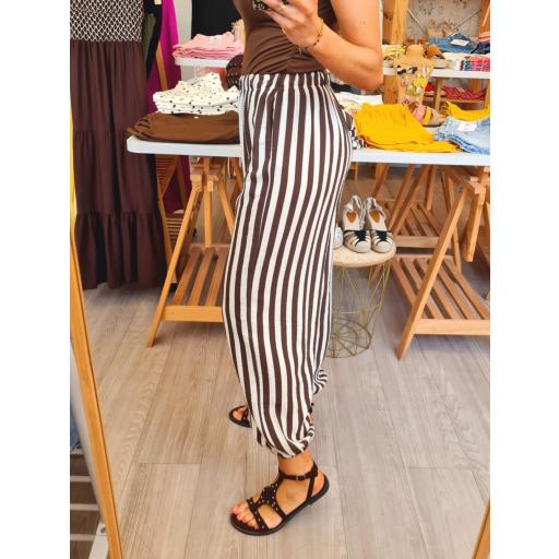 Pantalón Rayas Chocolate [2]