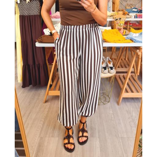 Pantalón Rayas Chocolate [3]