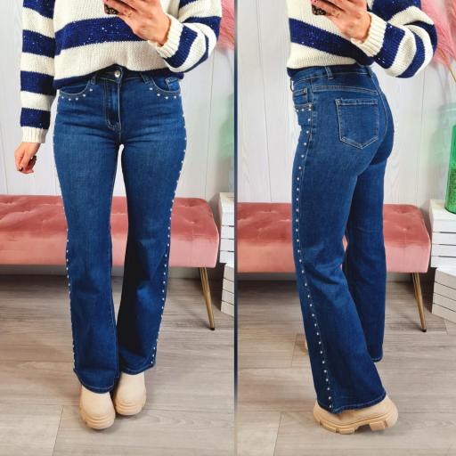 Pantalón Vaquero Tachas [0]