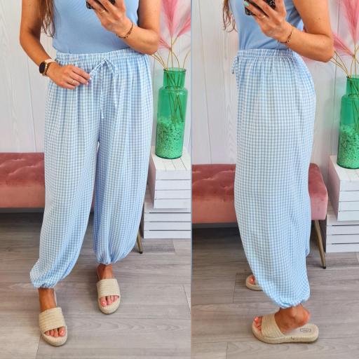 Pantalón Vichy Celeste [0]