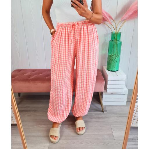Pantalón Vichy Coral [3]