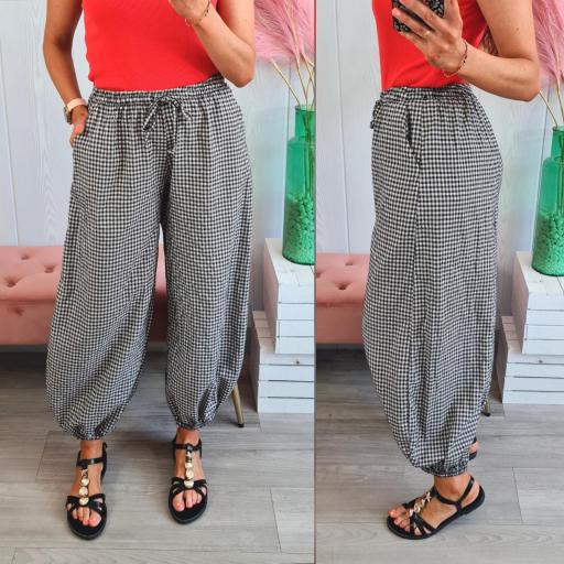Pantalón Vichy Negro [0]