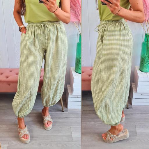 Pantalón Vichy Verde