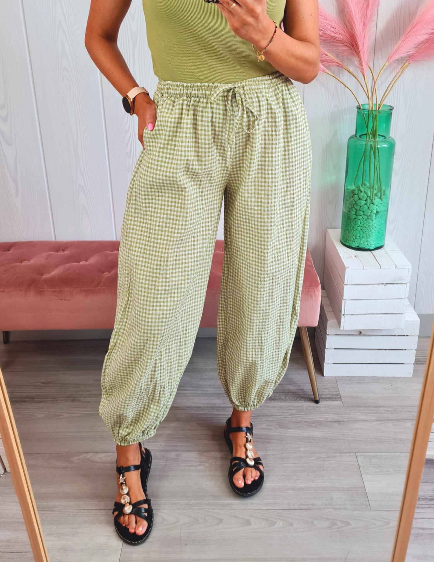 Pantalón Vichy Verde