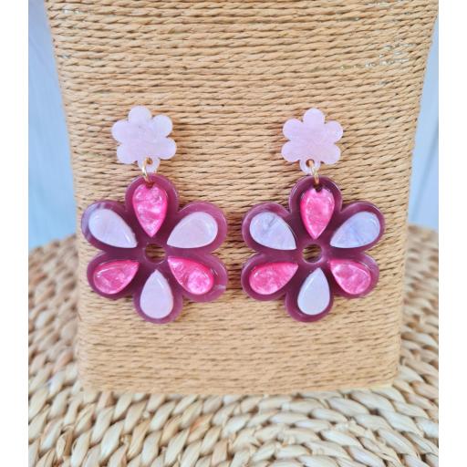 Pendientes Flores Rosas [0]