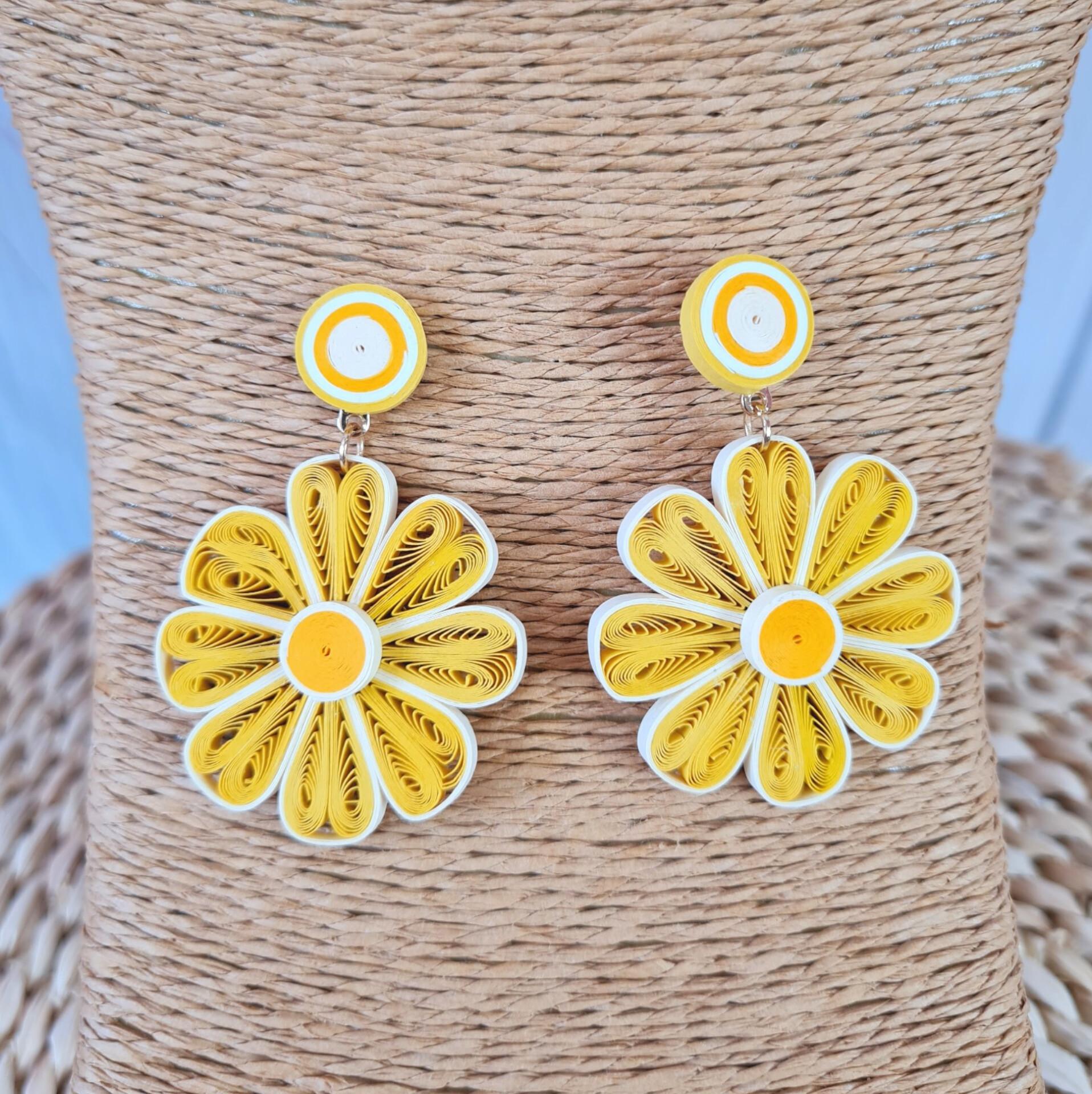 Pendientes Margaritas Amarillas