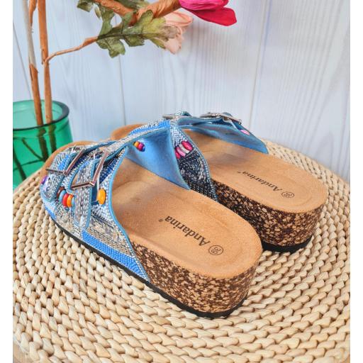 Sandalias Azules Hebilla [3]