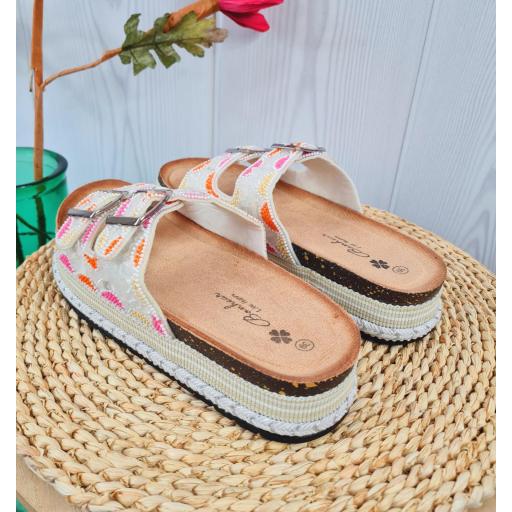 Sandalias Blancas Hebilla [1]