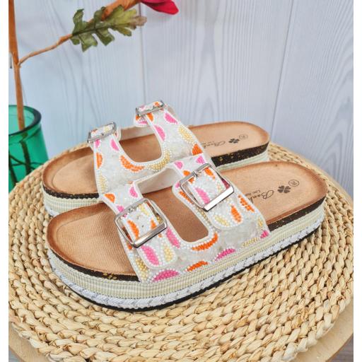 Sandalias Blancas Hebilla [2]