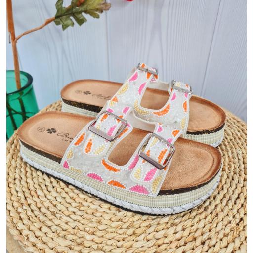 Sandalias Blancas Hebilla [3]