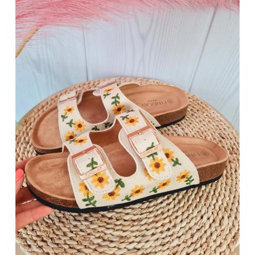 Sandalias Hebillas Girasoles [0]